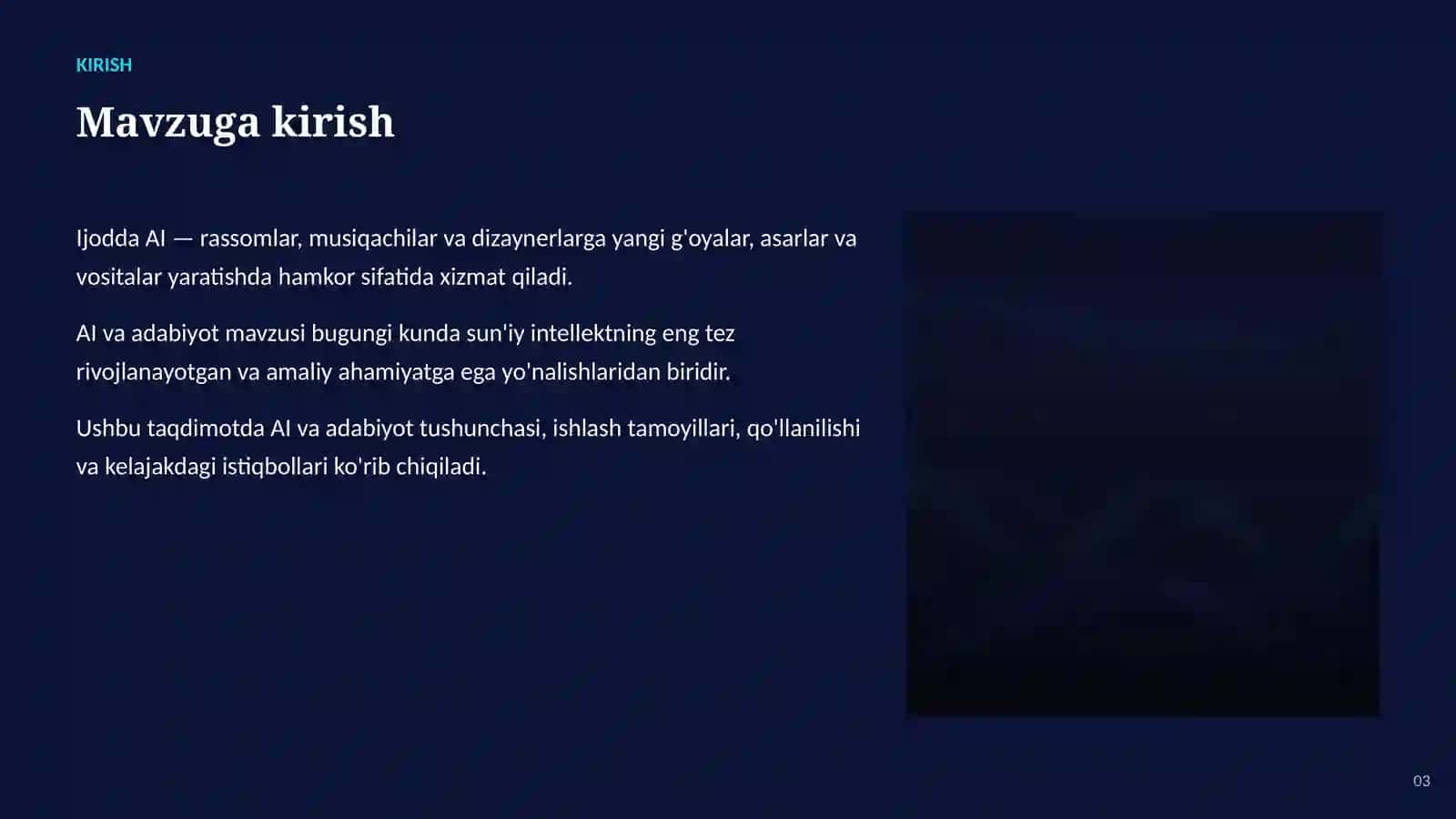 AI va adabiyot — imkoniyatlar va istiqbollar 3