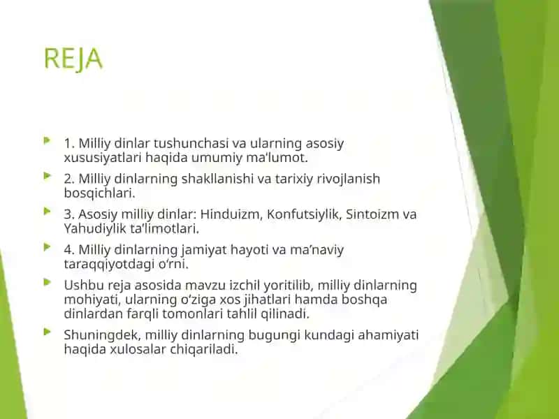 Milliy dinlar tushunchasi va ta'limotlari 3