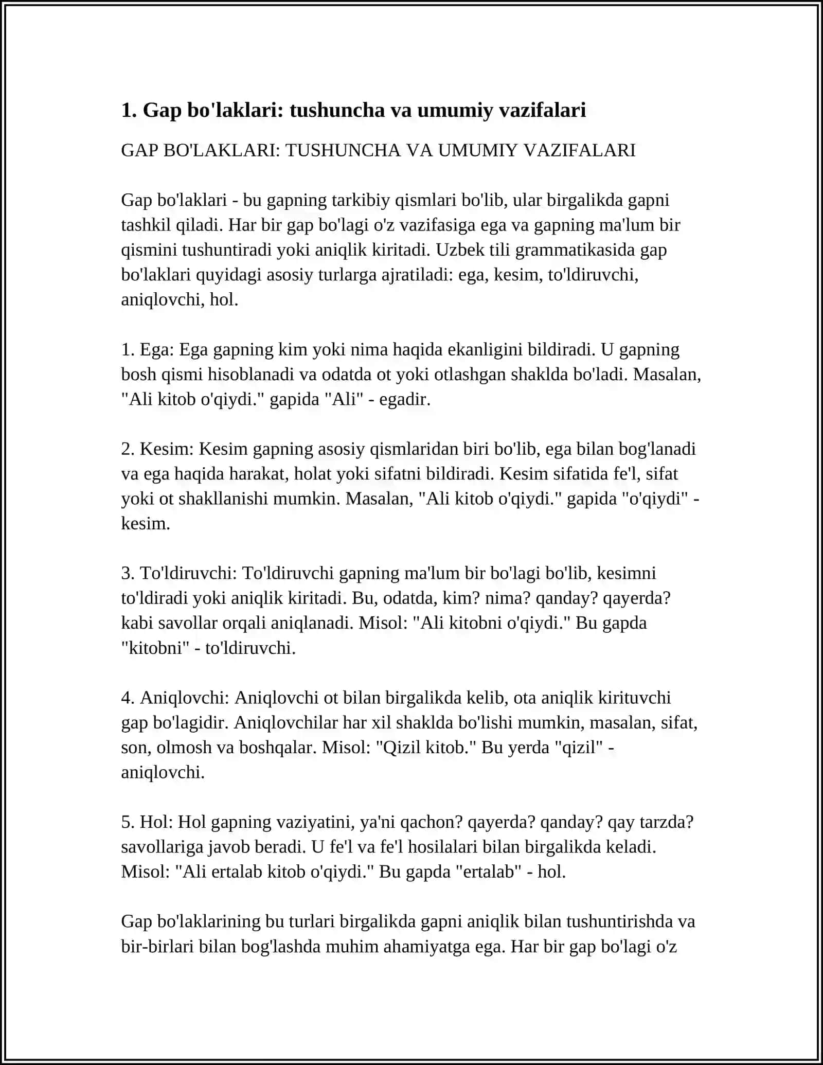 GAP BO'LAKLARI 3