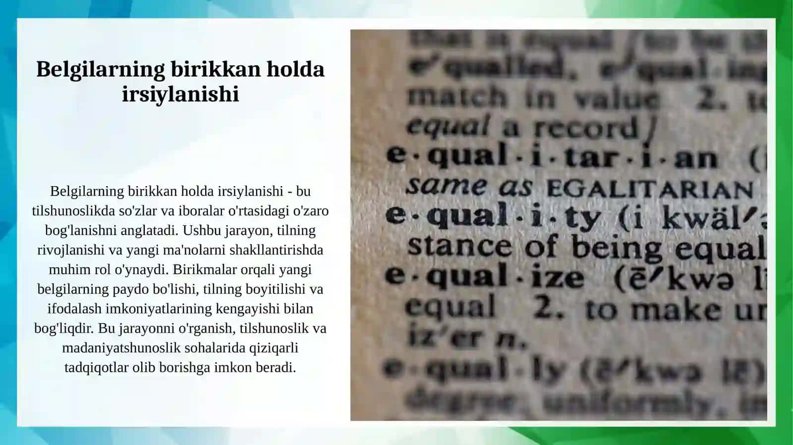 Irsiyning birikkan holda irsiylanishi 3