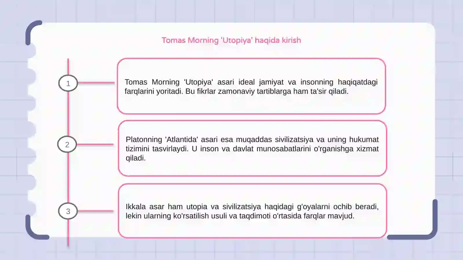 Tomas Morning "UTOPIYA" asari va Platonning "ATLANTIDA" asari haqida va farqlari 3