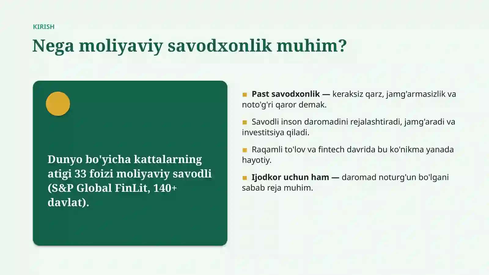 SHAXSIY MOLIYA 3