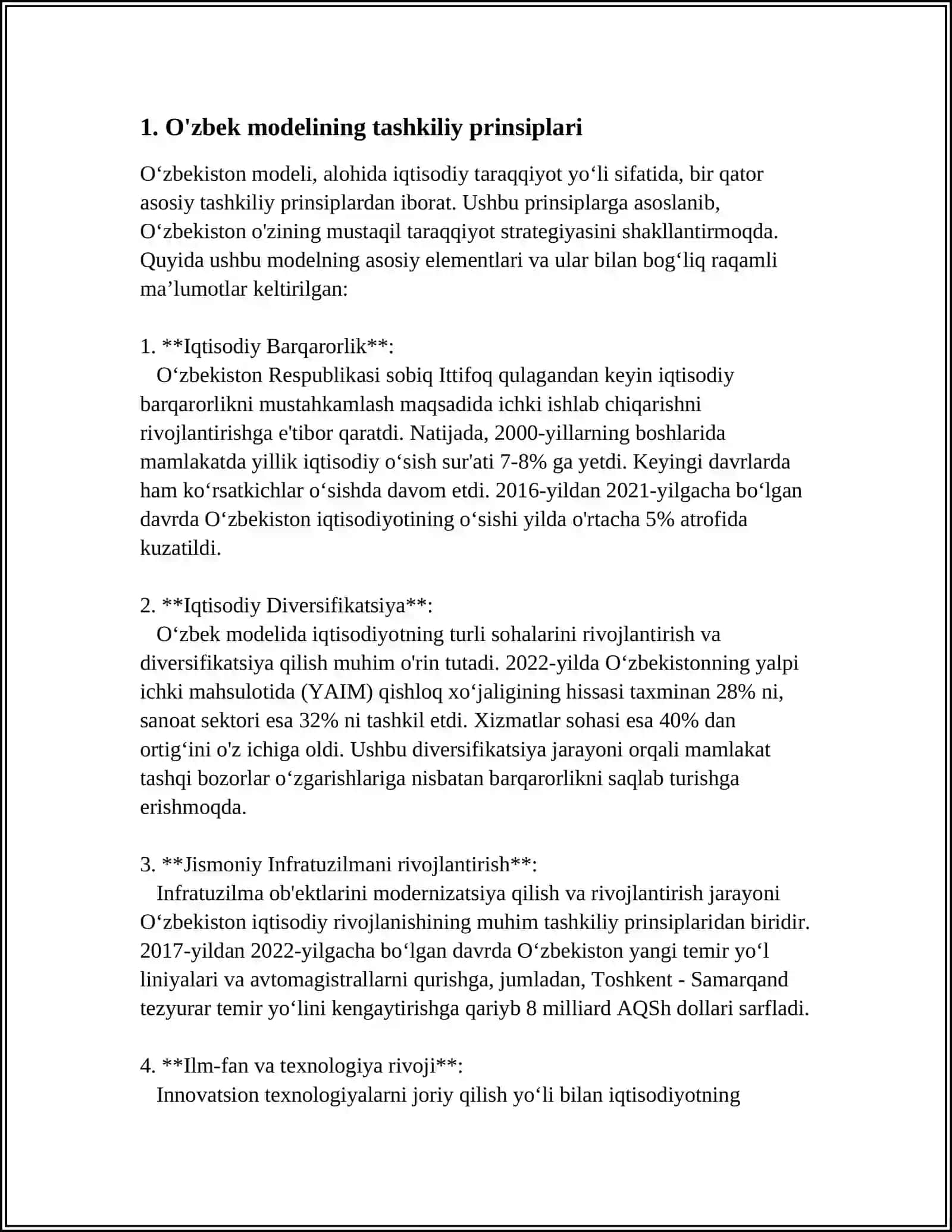 TARAQIYOTNING O'ZBEK MODELI VA UNING O'ZIGA XOS HUSUSIYATLARI 3