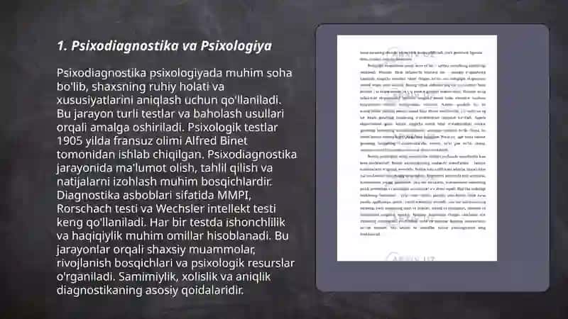 Psixodiagnostika va Psixologiya 3