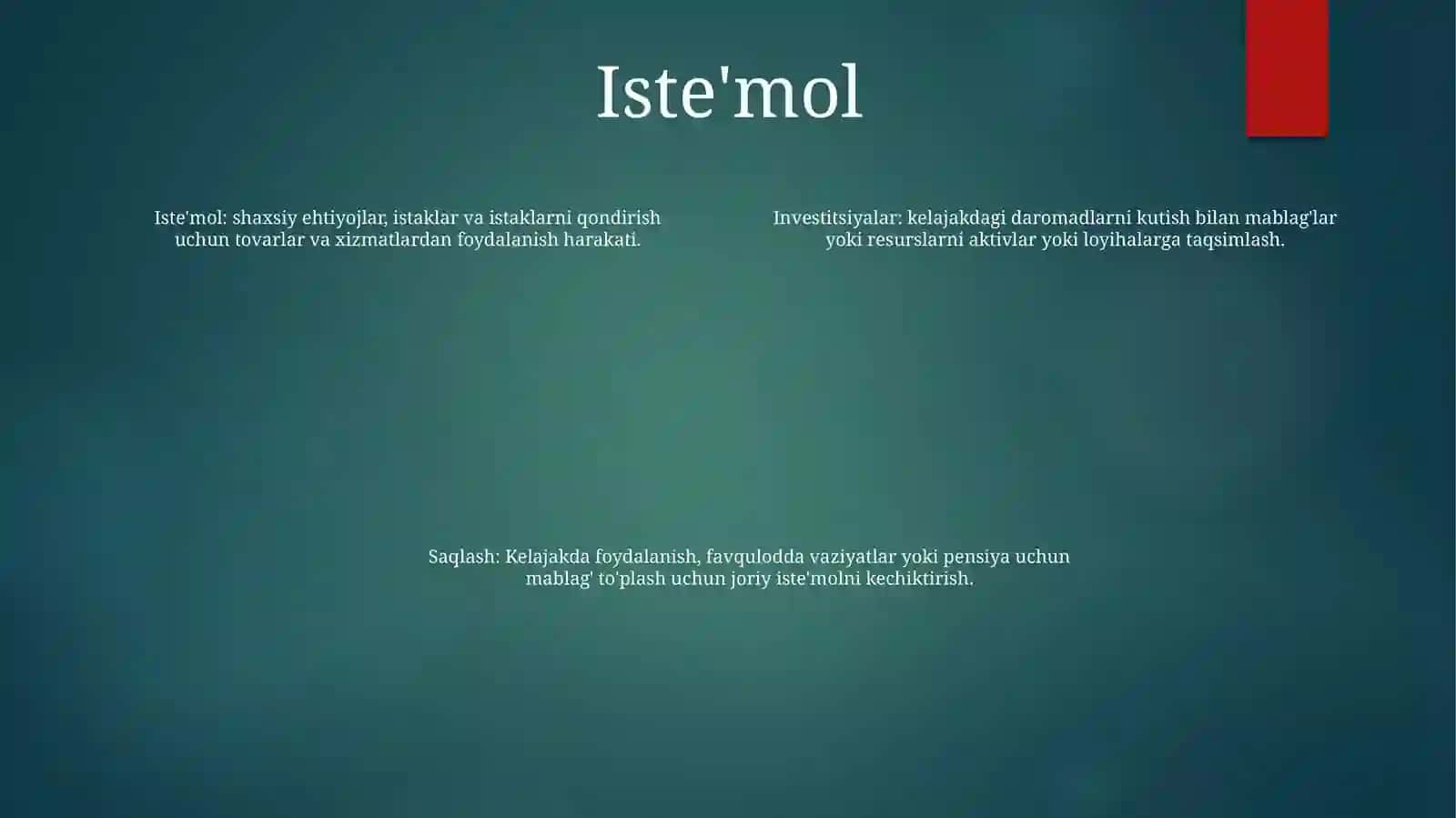 Istemol, Jamg'Arma Va Investitsiyalar 3