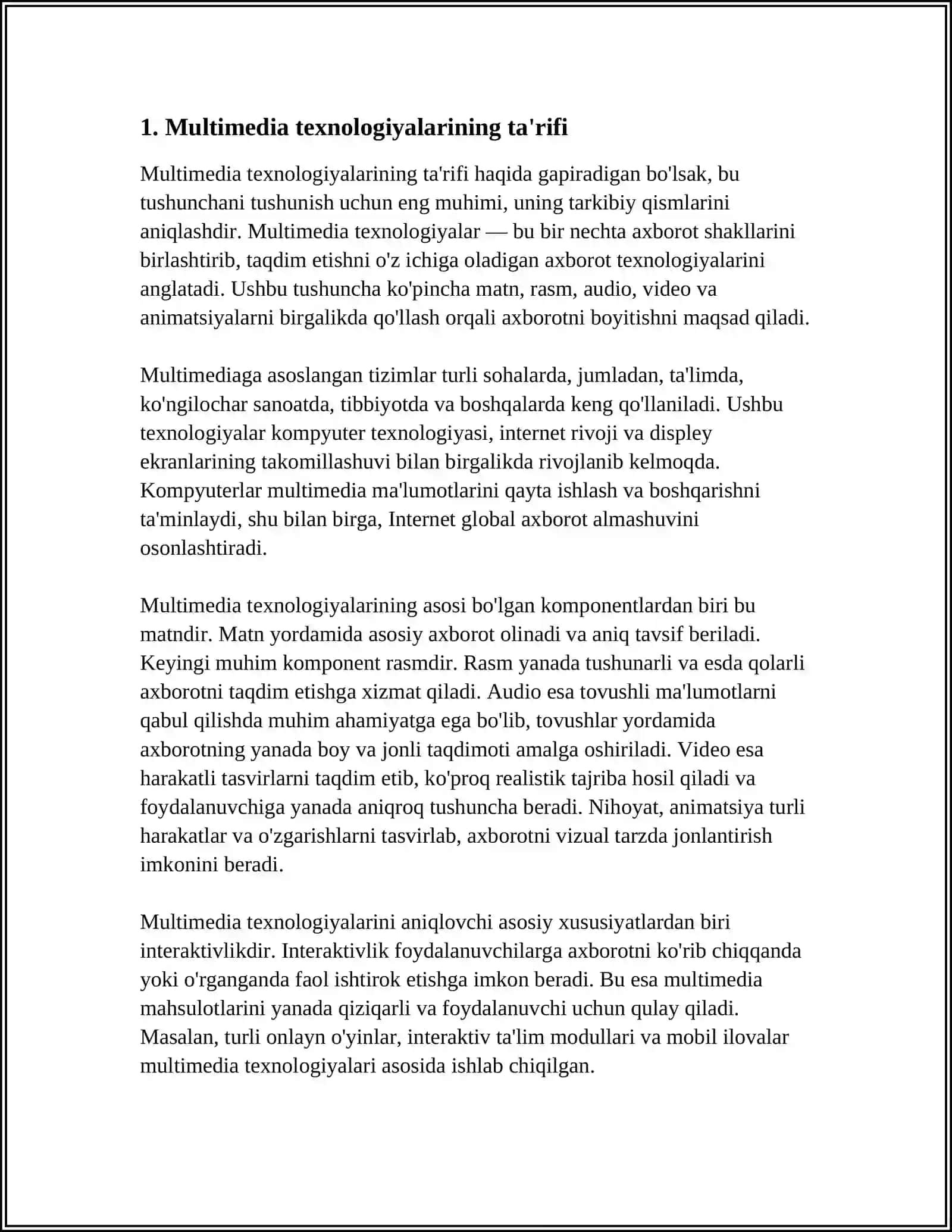MULTIMEDIA TEXNOLOGIYASINING ASOSIY MAZMUNI 3