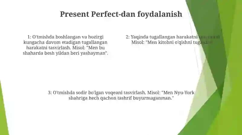 Present Perfect 3