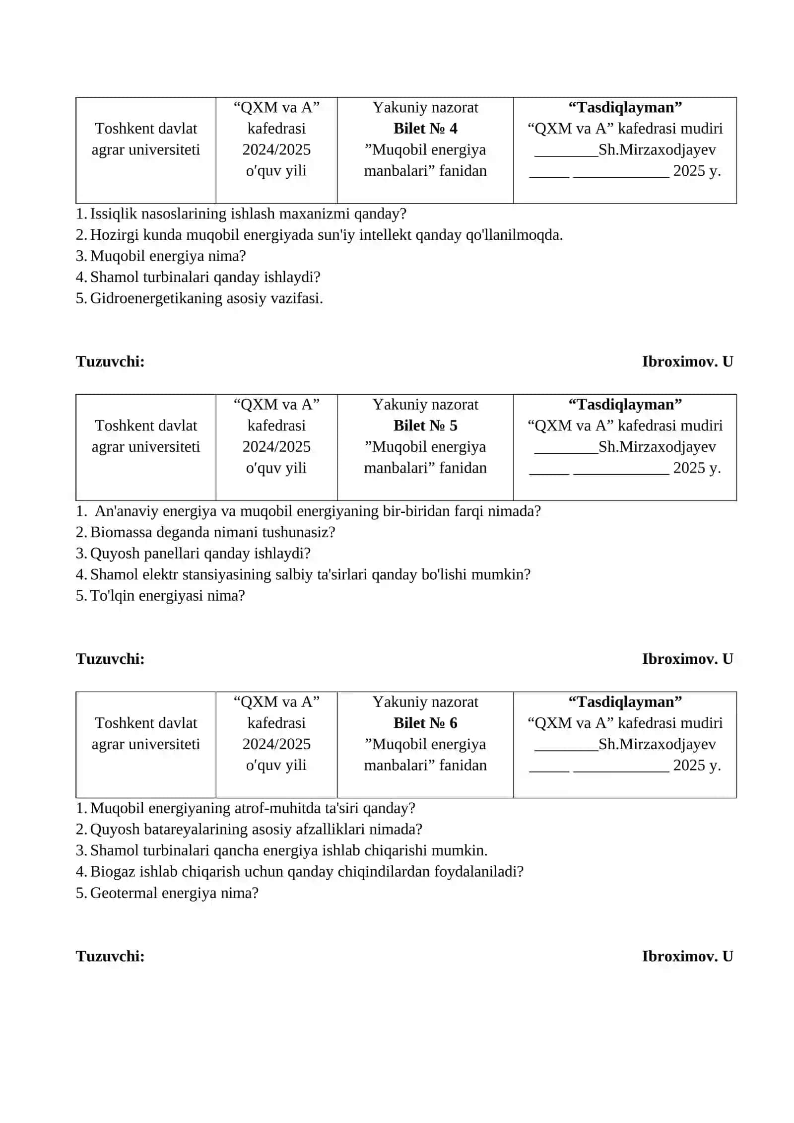 Muqobil energiya manbalari 3