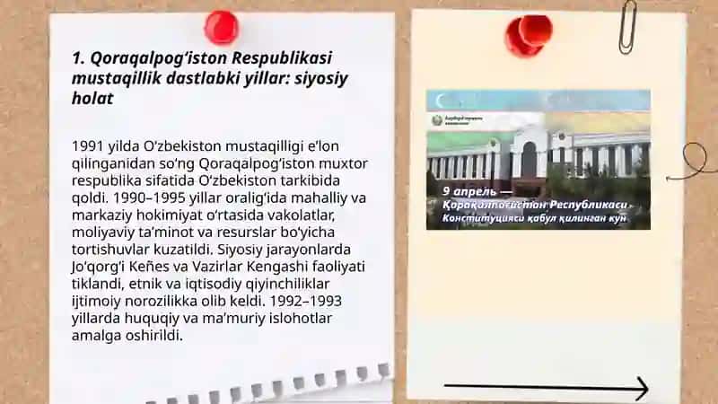 Mustaqillik yillarida Qoraqalpogʻiston respublikasi 3