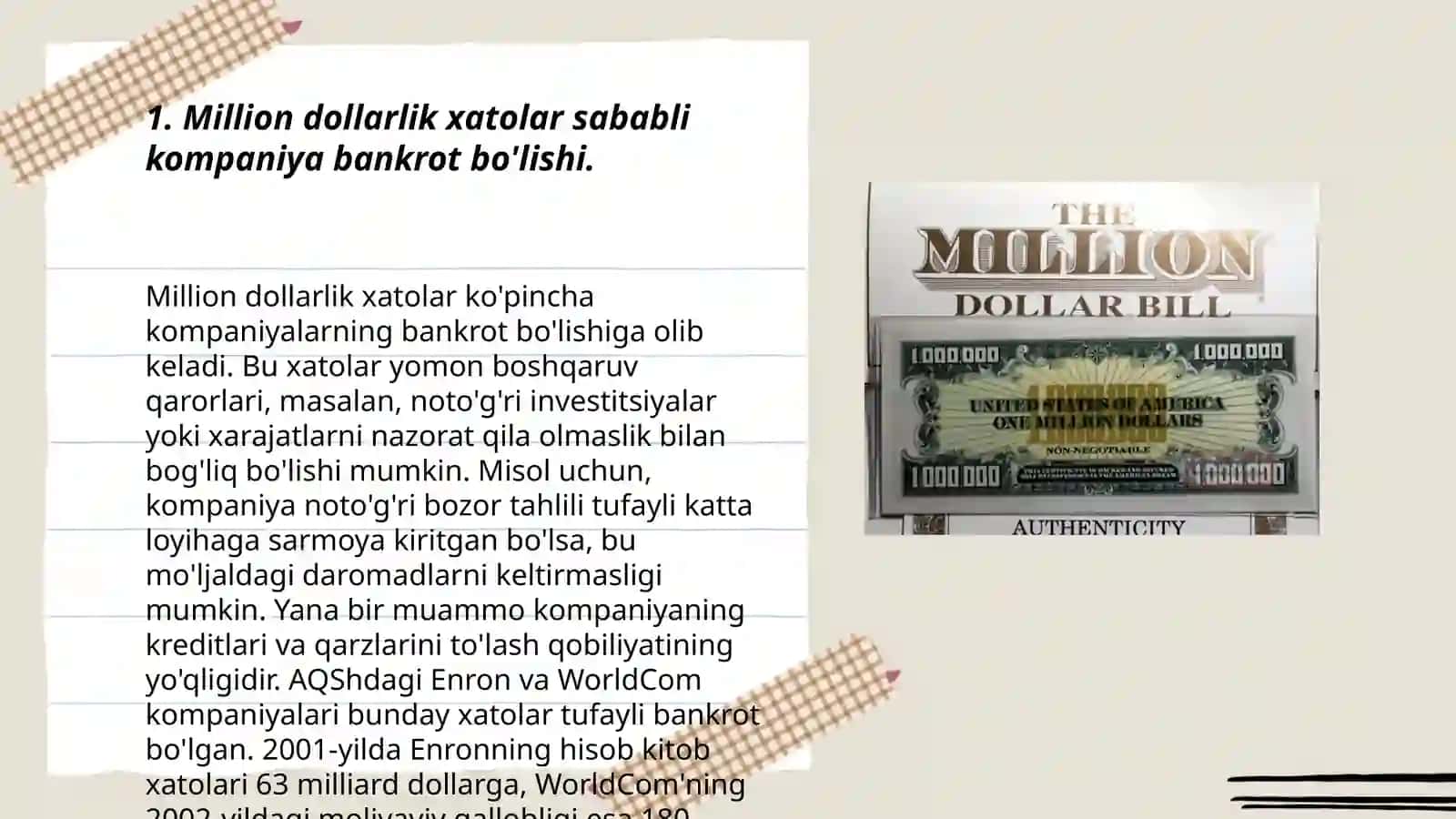 Million dollarlik xatolar 3