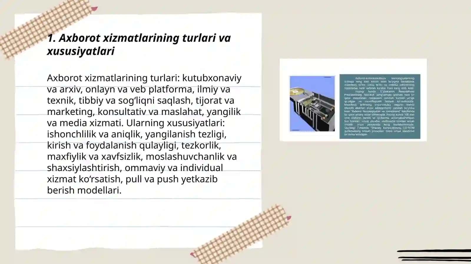Axborot xizmatlari bilan ishlash 3