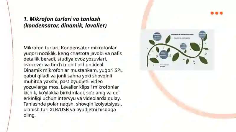 Mikrofon turlari va tanlash (kondensator, dinamik, lavalier) 3