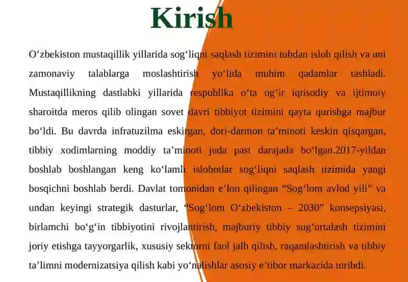 O‘zbekistondagi Tibbiyot Tizimi Takomillashuvi 3