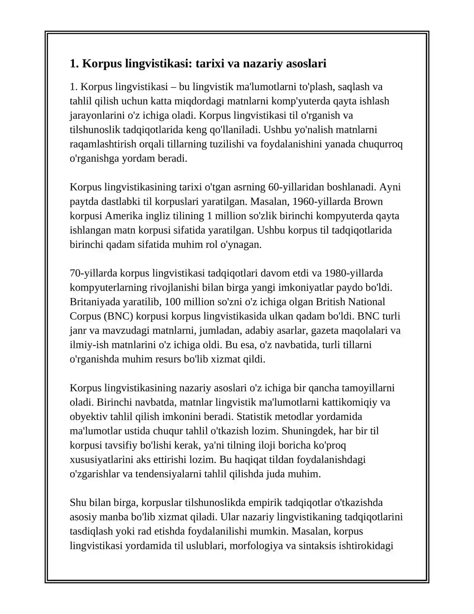 KORPUS LINGVISTIKASINING RIVOJLANISHI 3