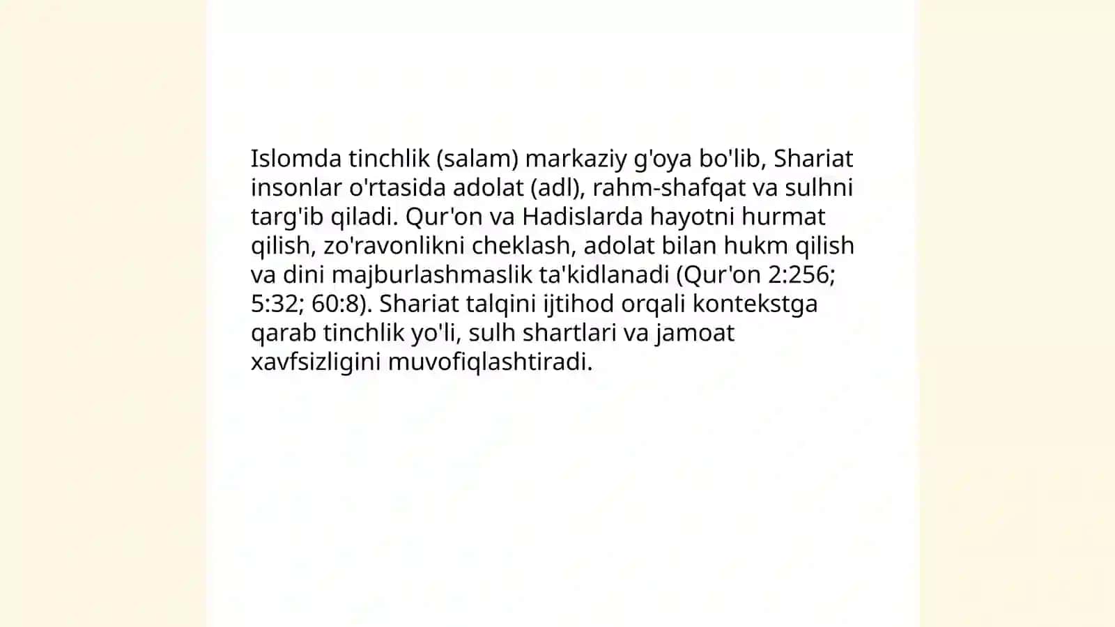 Dunyo dinlari tinchlik g'oyasi 3