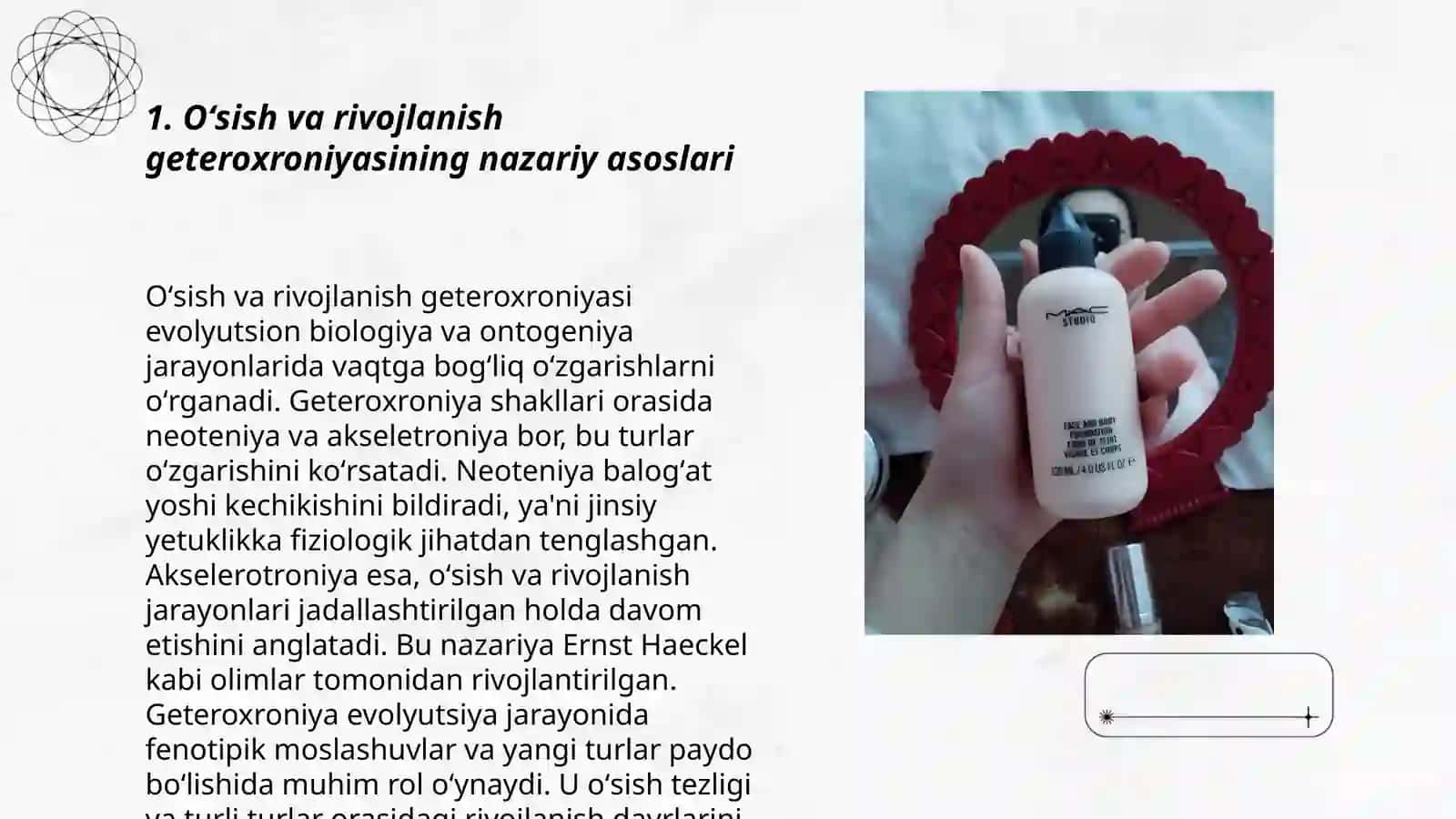 Oʻsish va rivojlanish geteroxroniyasi 3