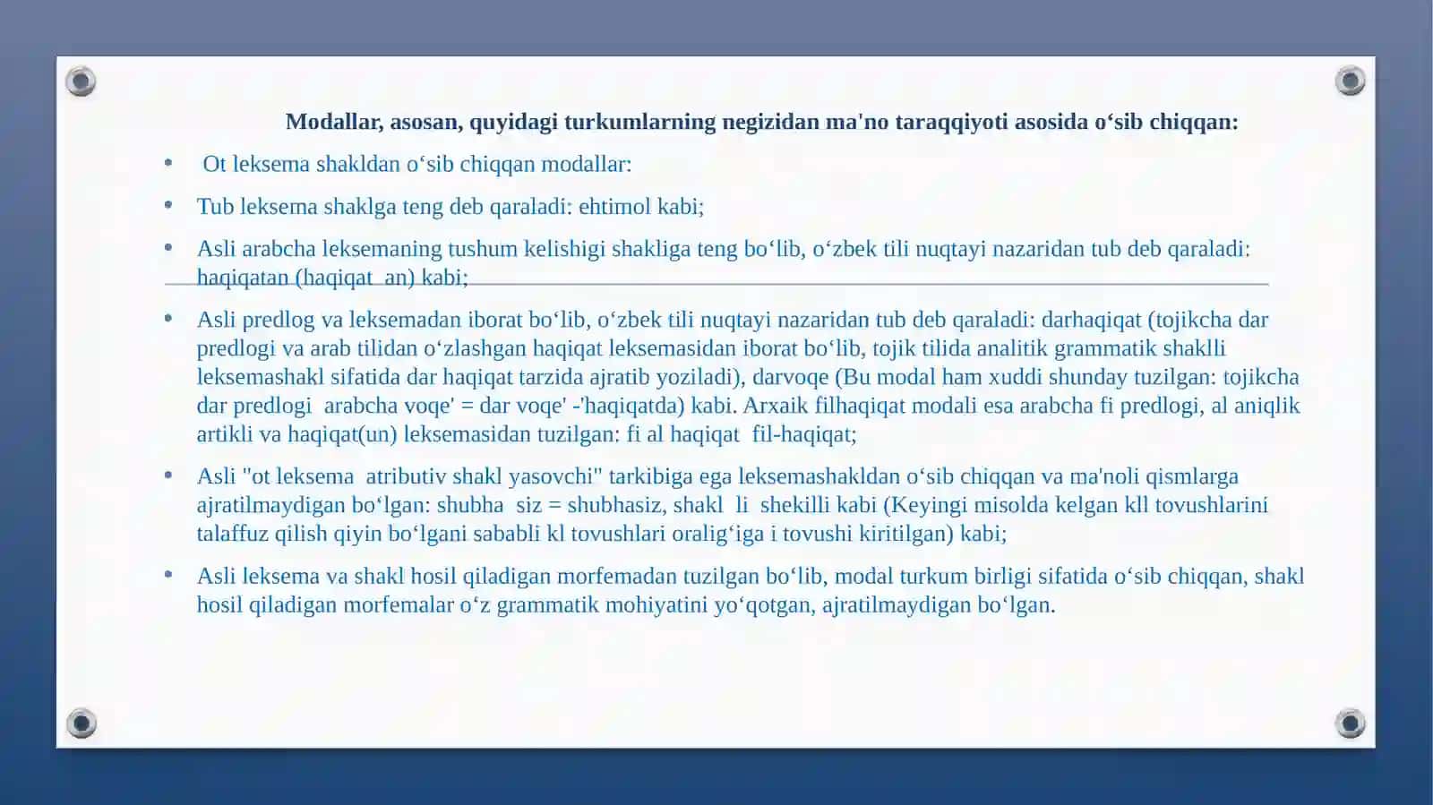 ALOHIDA OLINGAN SO`ZLAR TURKUMI 3