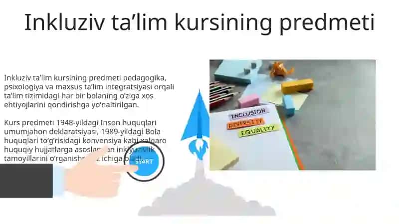 Inklyuziv ta’lim kursining predmeti 3
