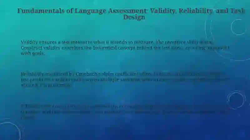 Fundamentals of Language Assessment: Validity, Reliability, and Task Design 3