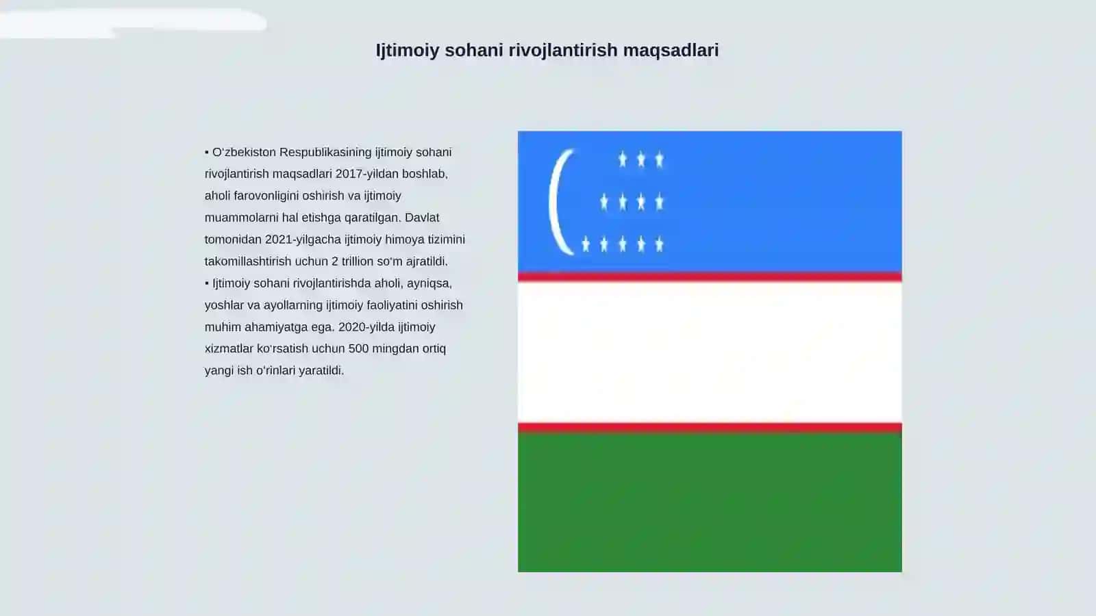 Ijtimoiy sohani rivojlantirish 3