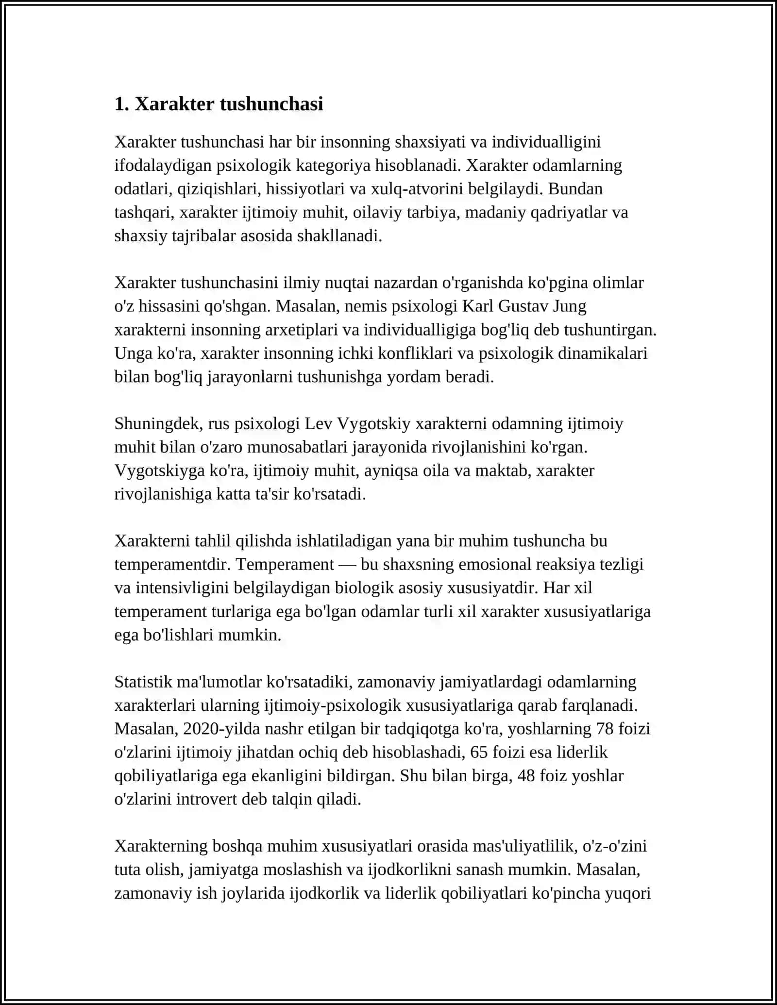XARAKTER HAQIDA TUSHUNCHA 3