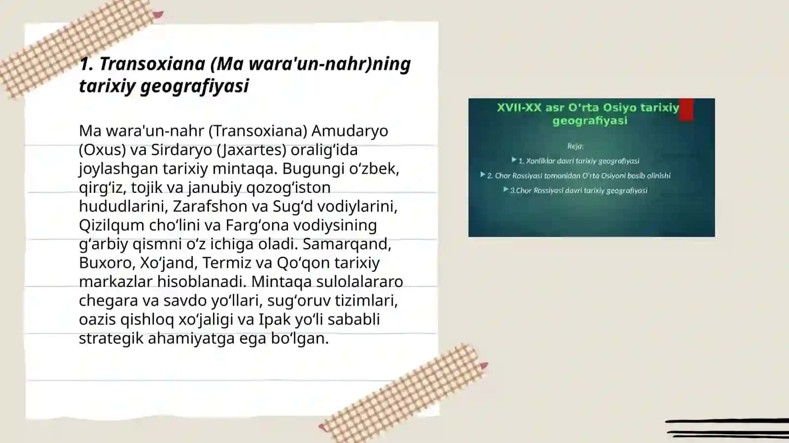 Transoxiana (Ma wara'un-nahr)ning tarixiy geografiyasi 3