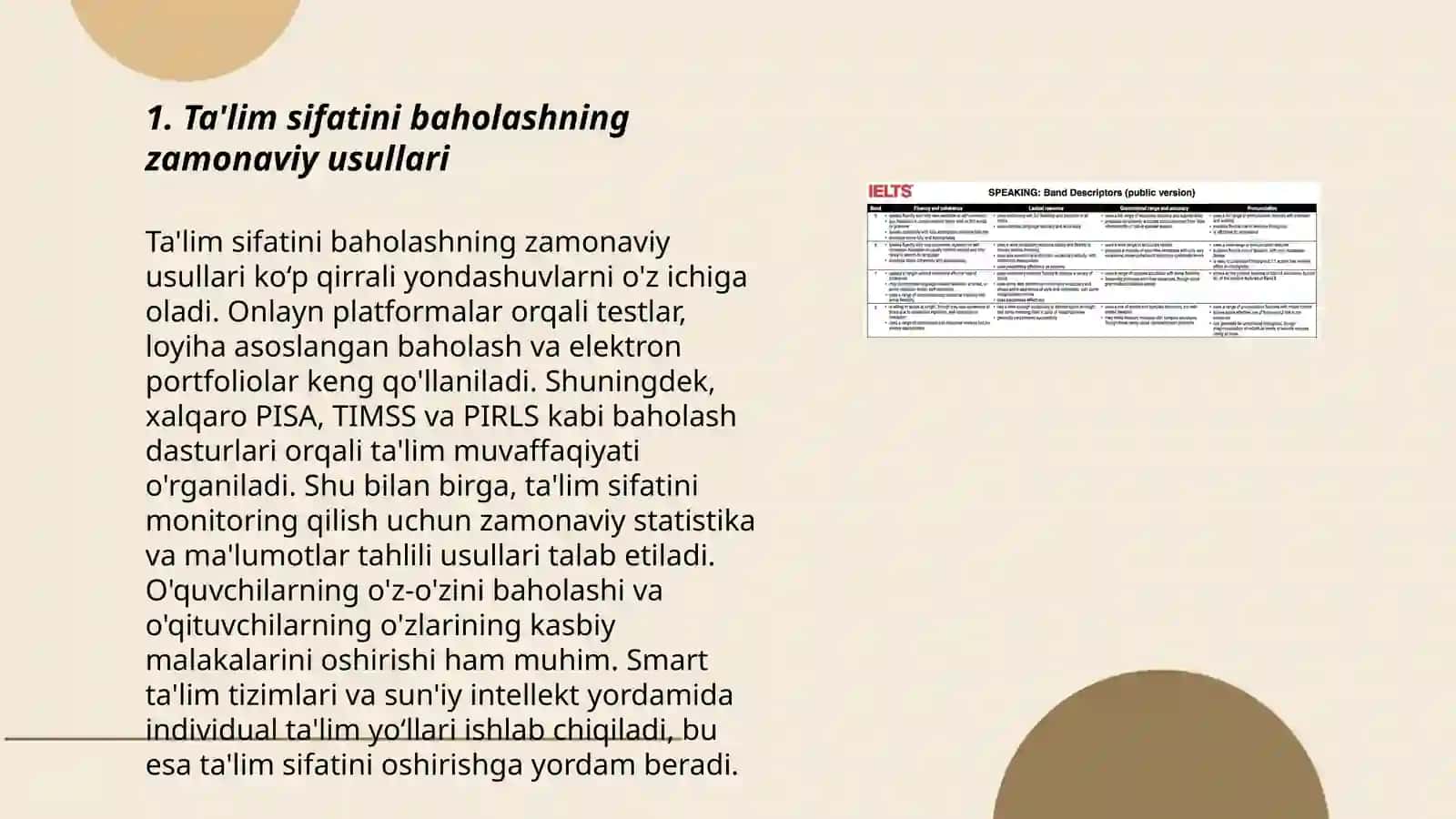 Ta'lim sifatini baholashning zamonaviy usullari 3