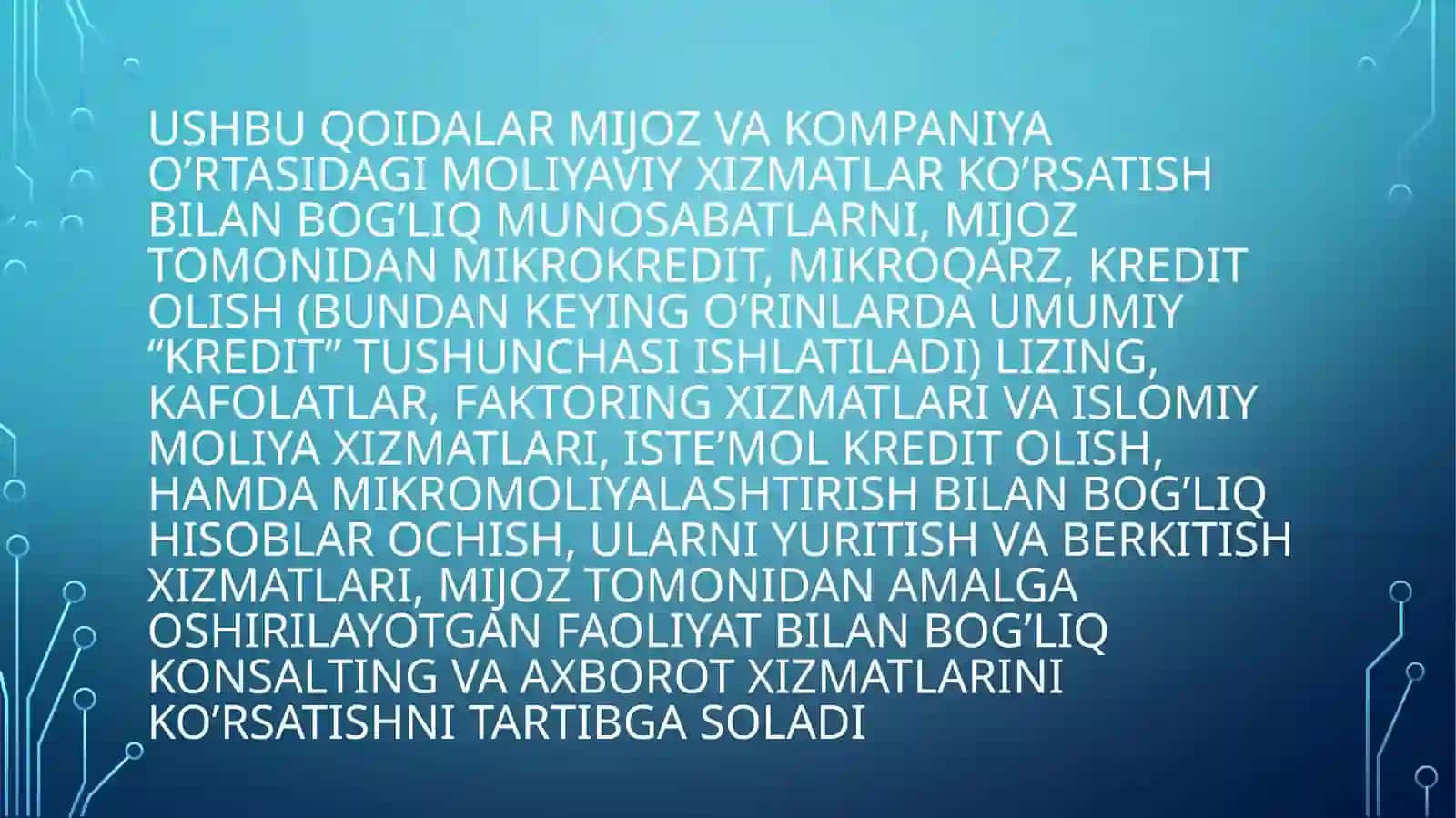 MOLIYAVIY XIZMAT KO’RSATISH 3