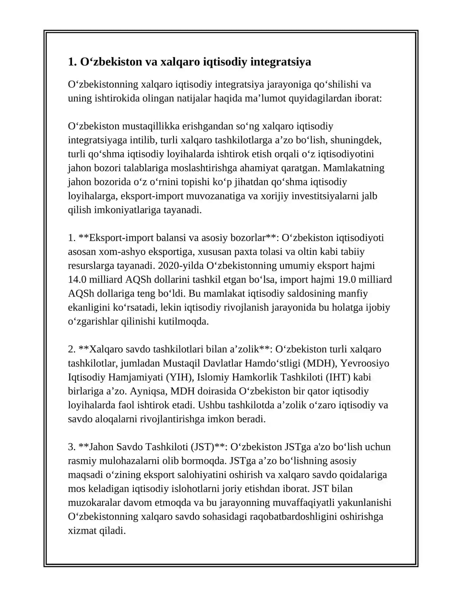 OʻZBEKISTON VA JAHON HAMJAMIYATI 3