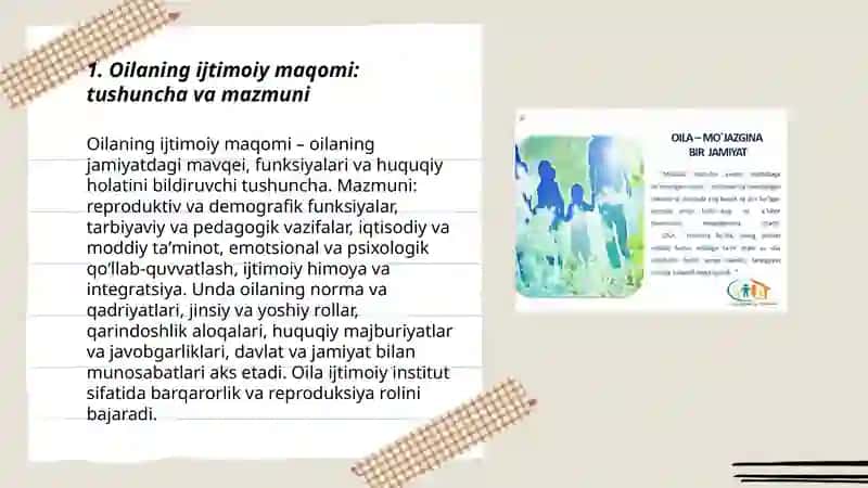 Oilaning ijtimoiy maqomi 3