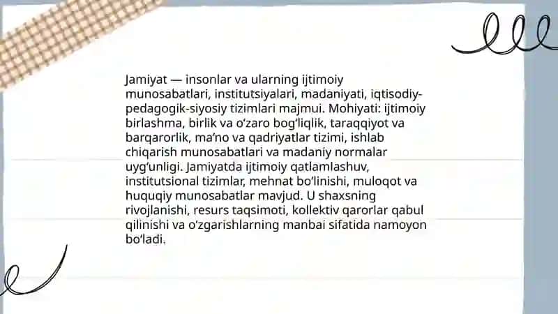 Jamiyat falsafasi 3