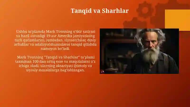 Mark Tvenning Tanqid va Sharhlar 3