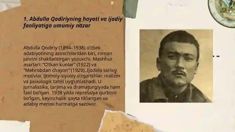 Abdulla Qodiriyning hayoti va ijodi 3