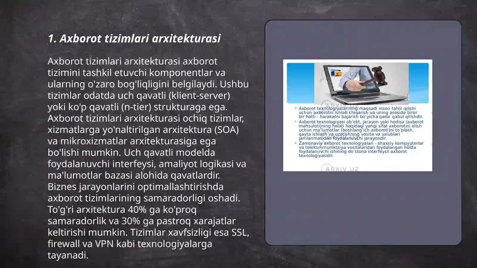 Axborot tizimlarining tushunchasi 3