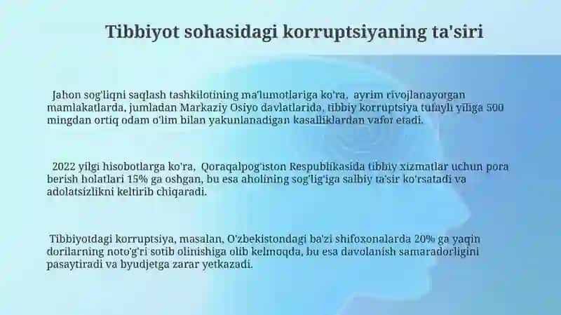 Tibbiyotda karrupsiya 3