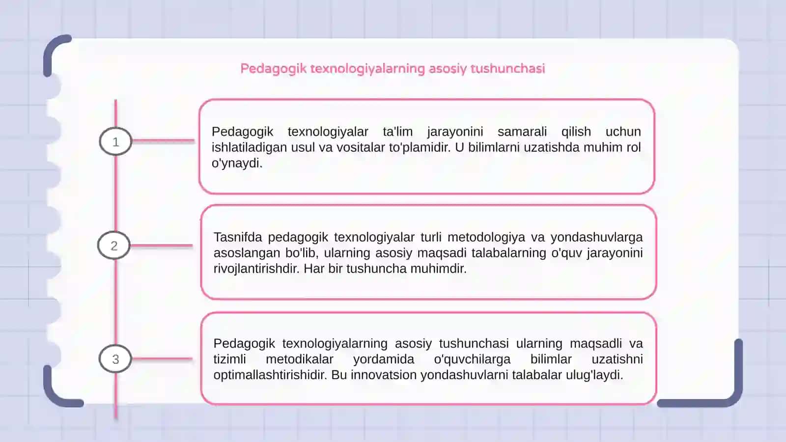 Pedagogik texnologiyalar tasnifi 3