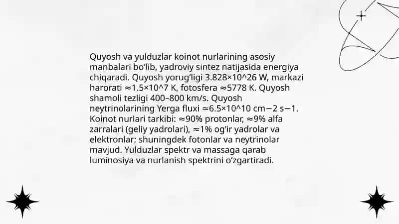 Koinot nurlari 3