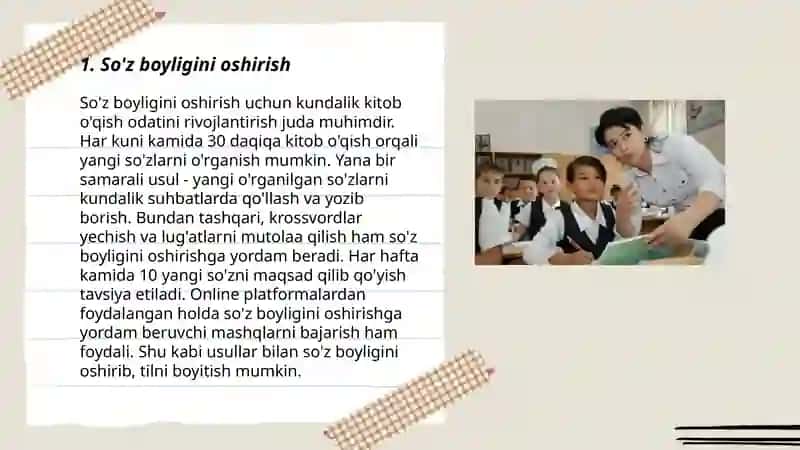 Boshlangʻich sinf ona tili darslarida lugʻat ustida ishlash 3