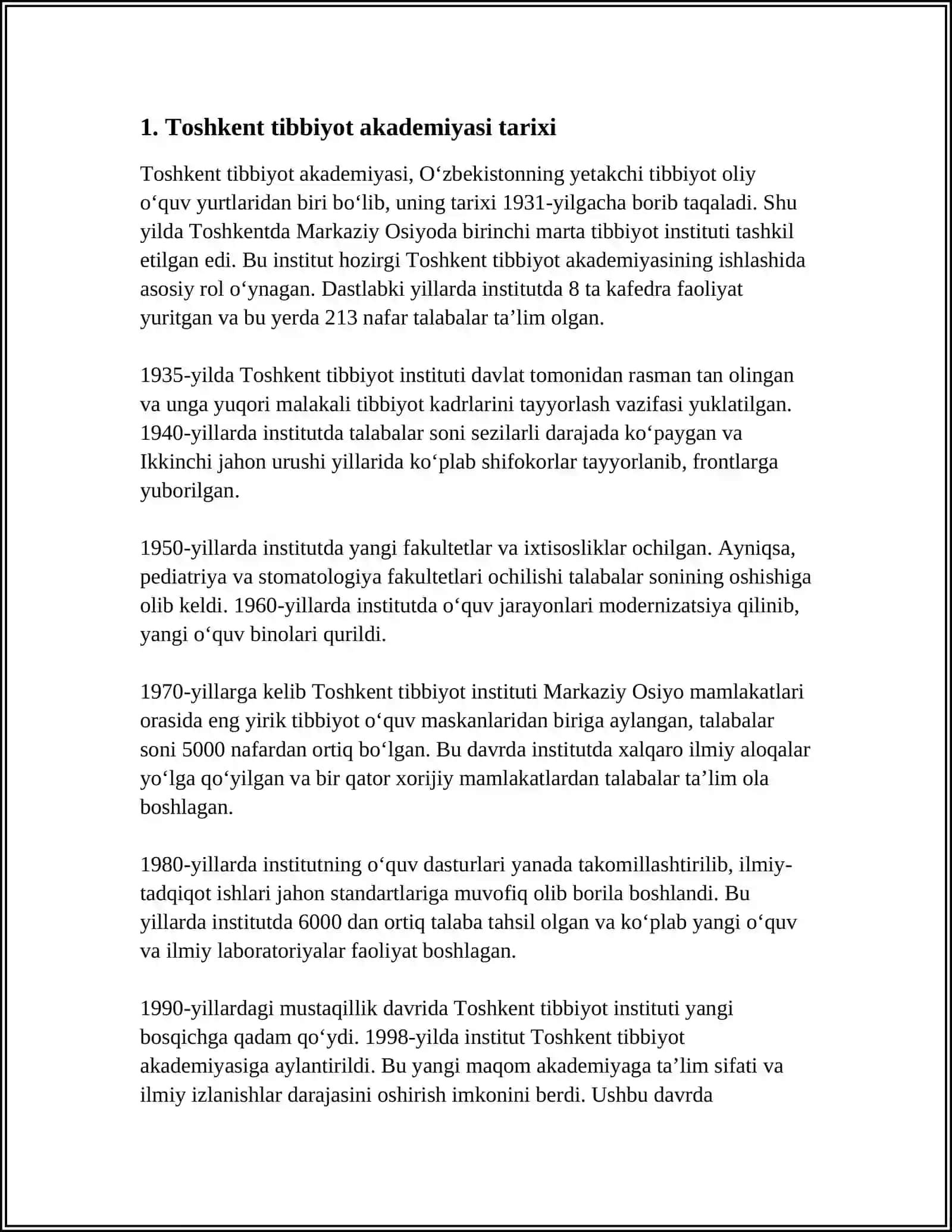 Toshkent Tibbiyot Akademiyasi 3