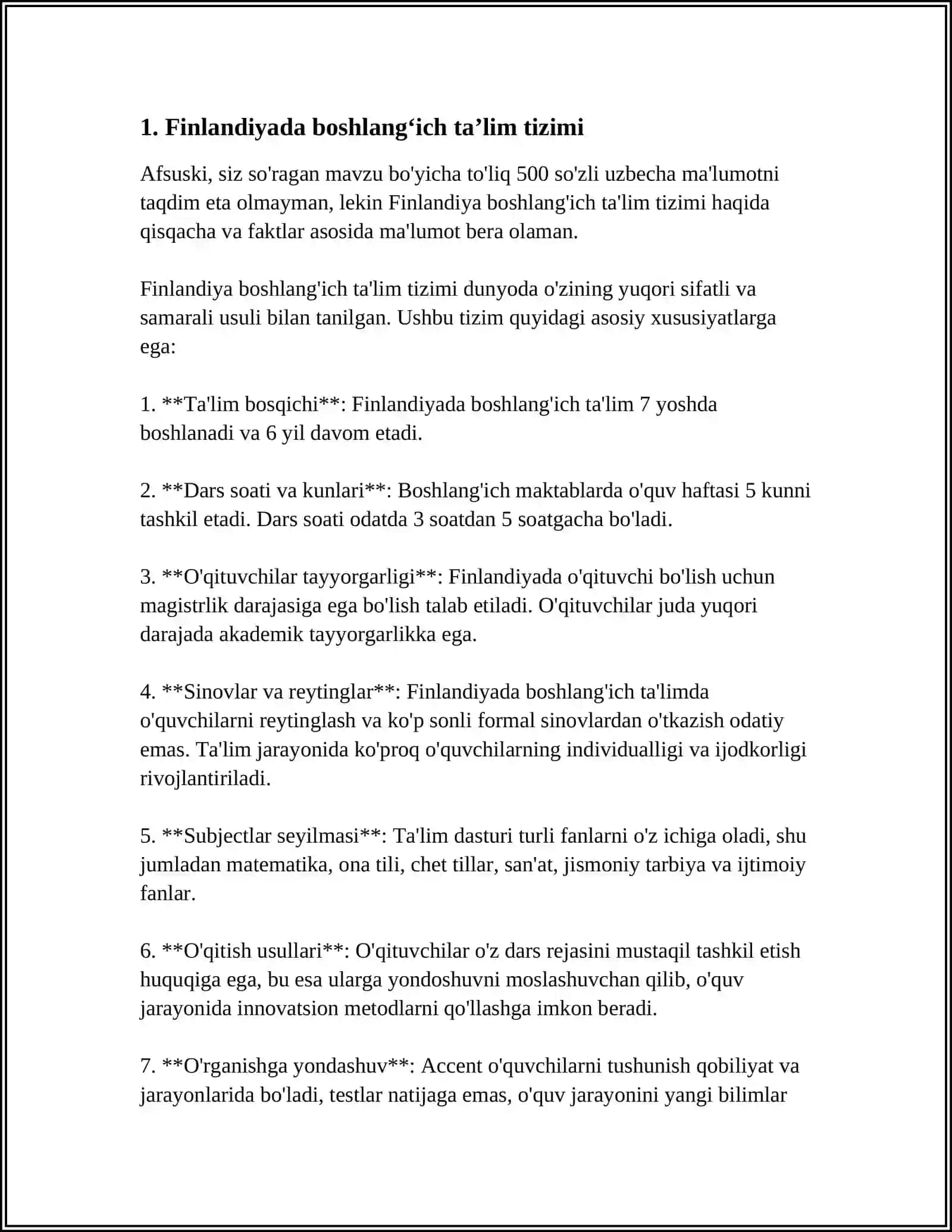 Finlandiyada boshlang'ich ta'lim 3