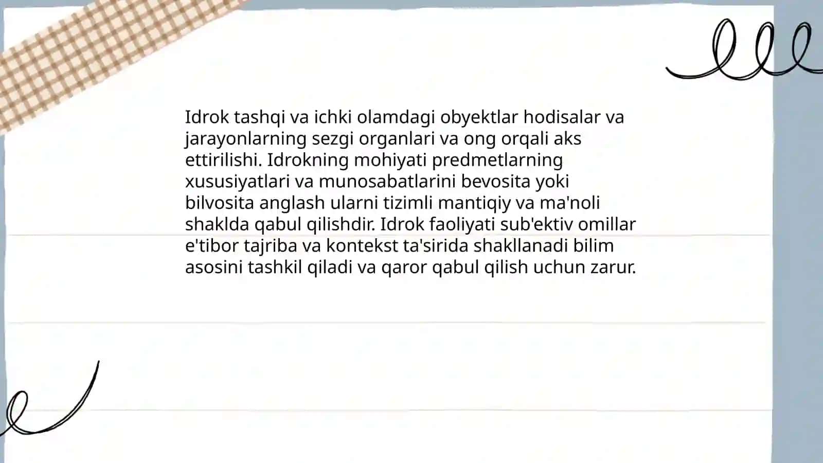 Idrok va uning turlari 3
