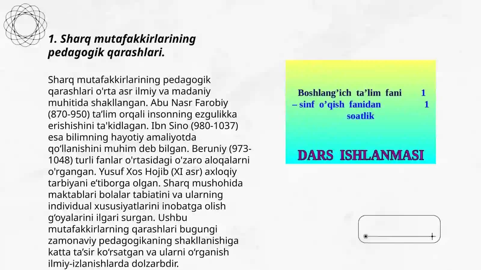 Sharq mutafakkirlarining pedagogik qarashlari 3