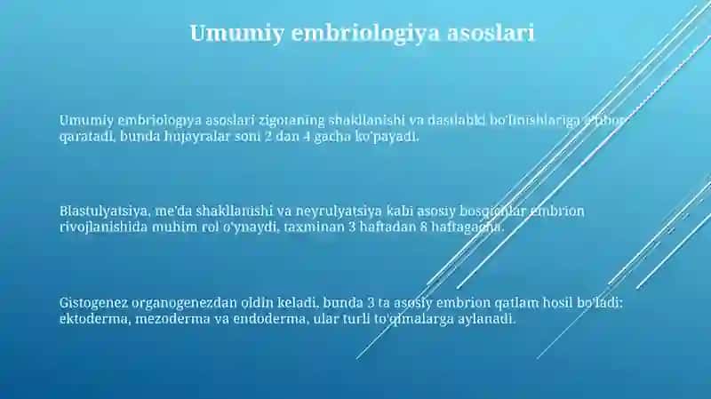 Ummumiy embriologiya asoslari 3