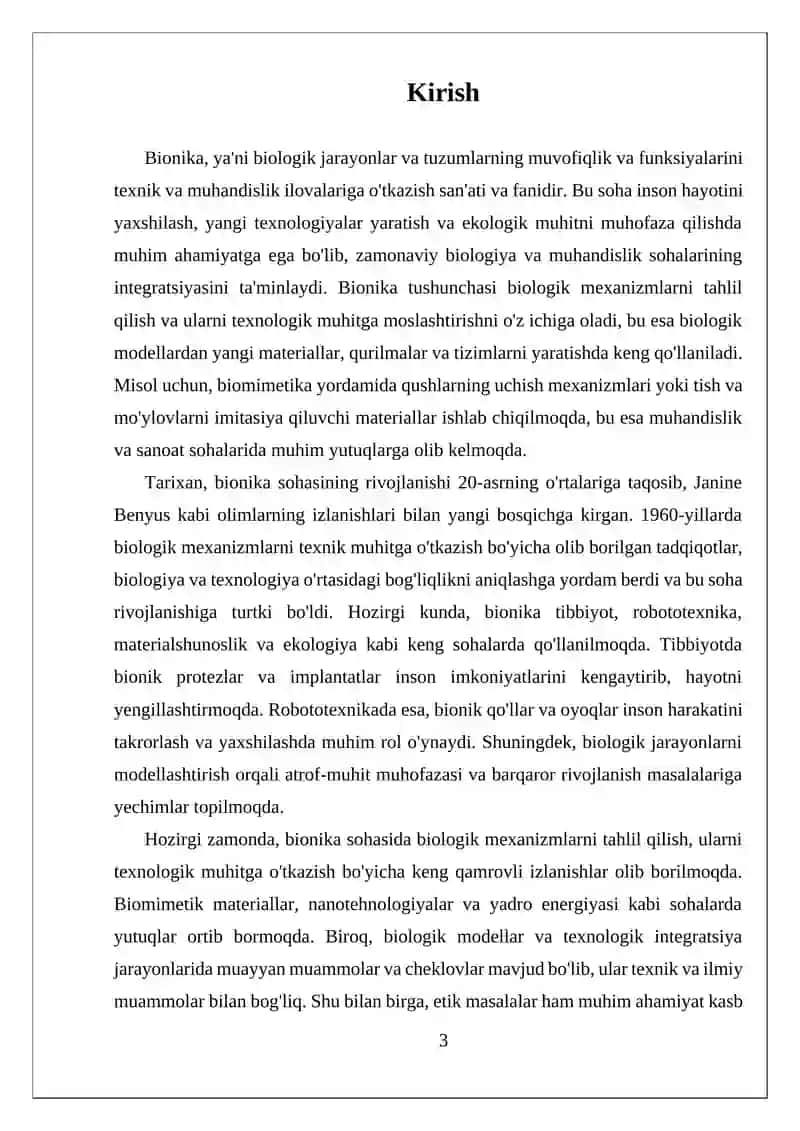 BIONIKA ASOSLARI VA UNI INSON HAYOTIDAGI O'RNI 3