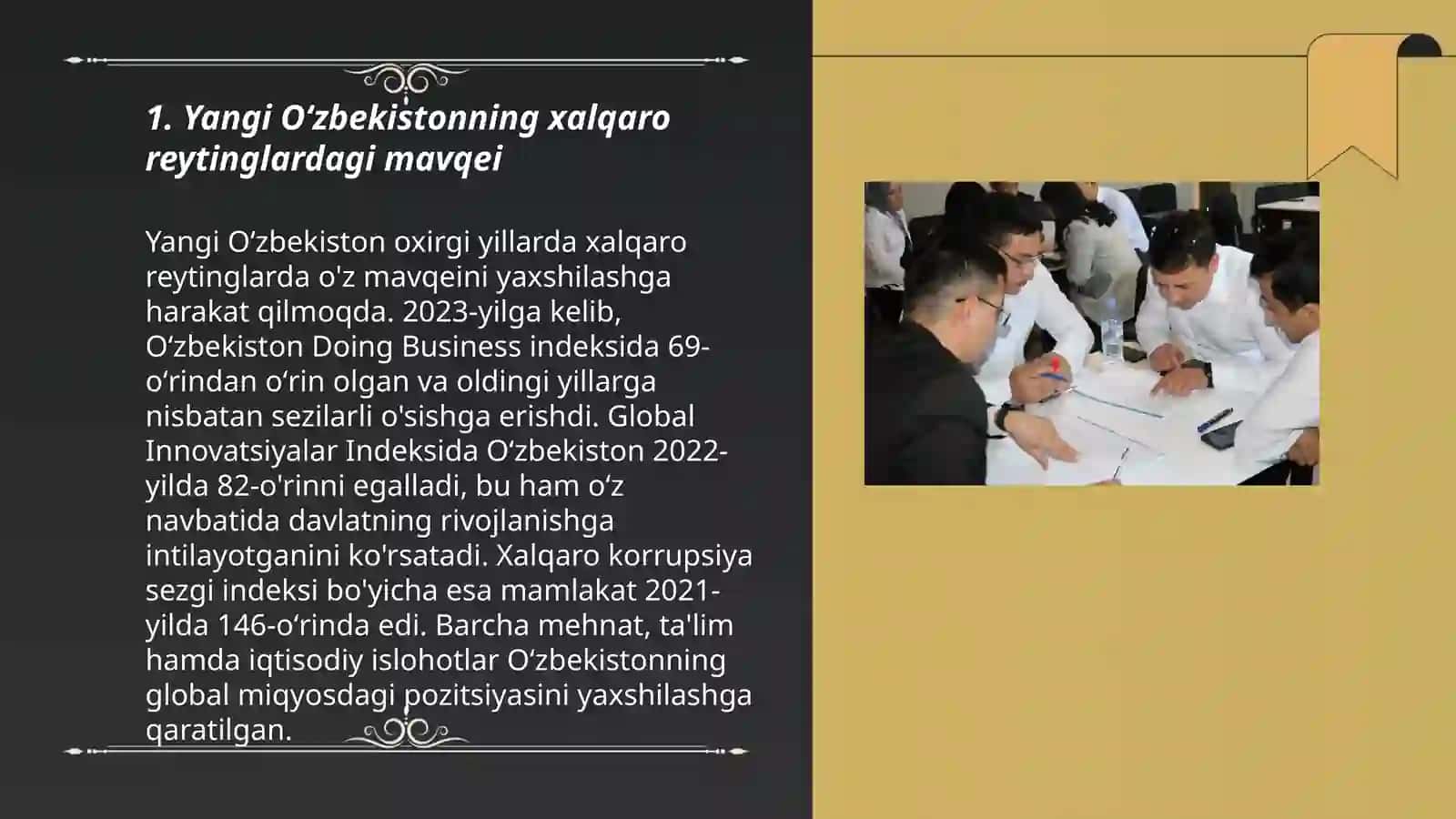 Yangi Oʻzbekistonning xalqaro reytinglardagi mavqei 3