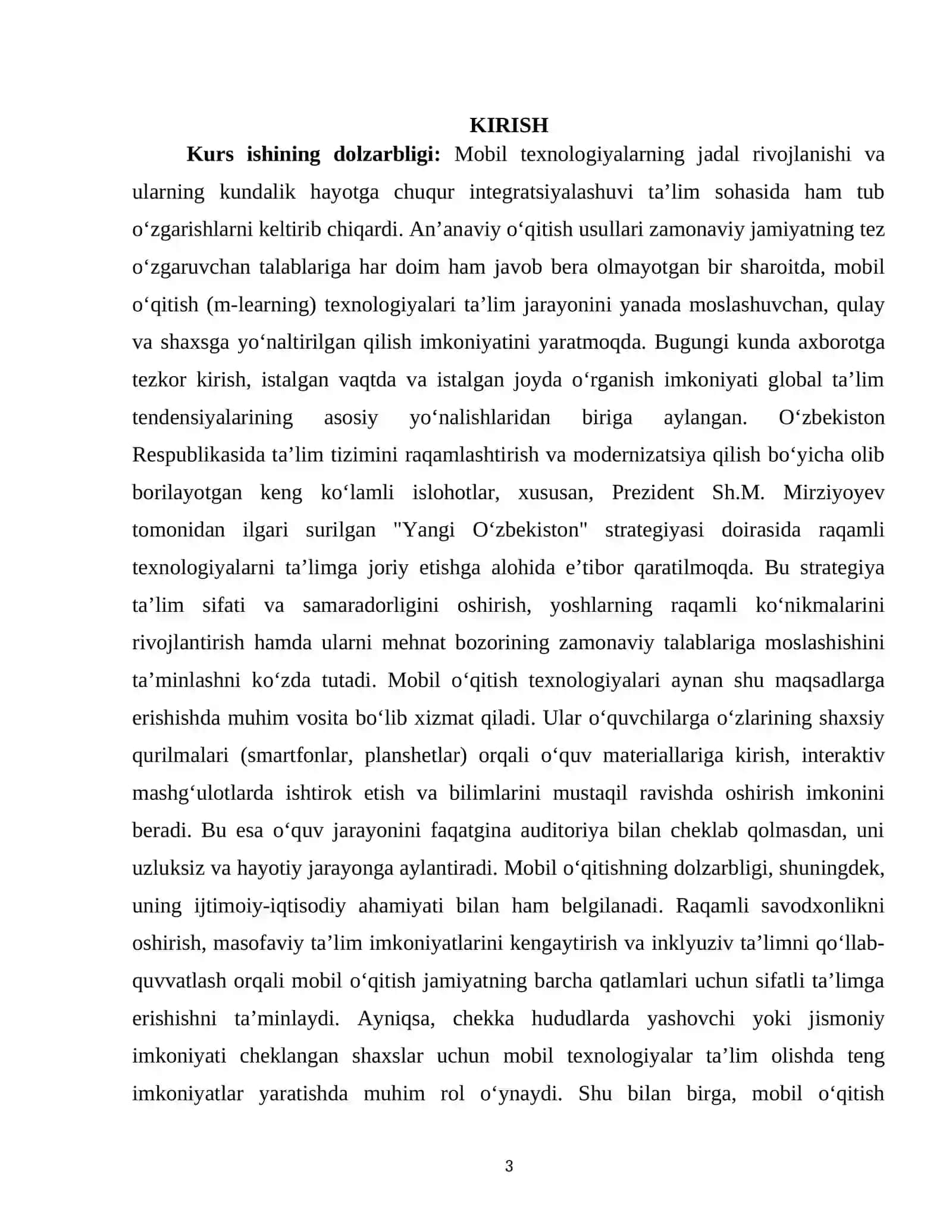 "MOBIL OʻQITISH TEXNOLOGIYALARI (M-LEARNING)" 3