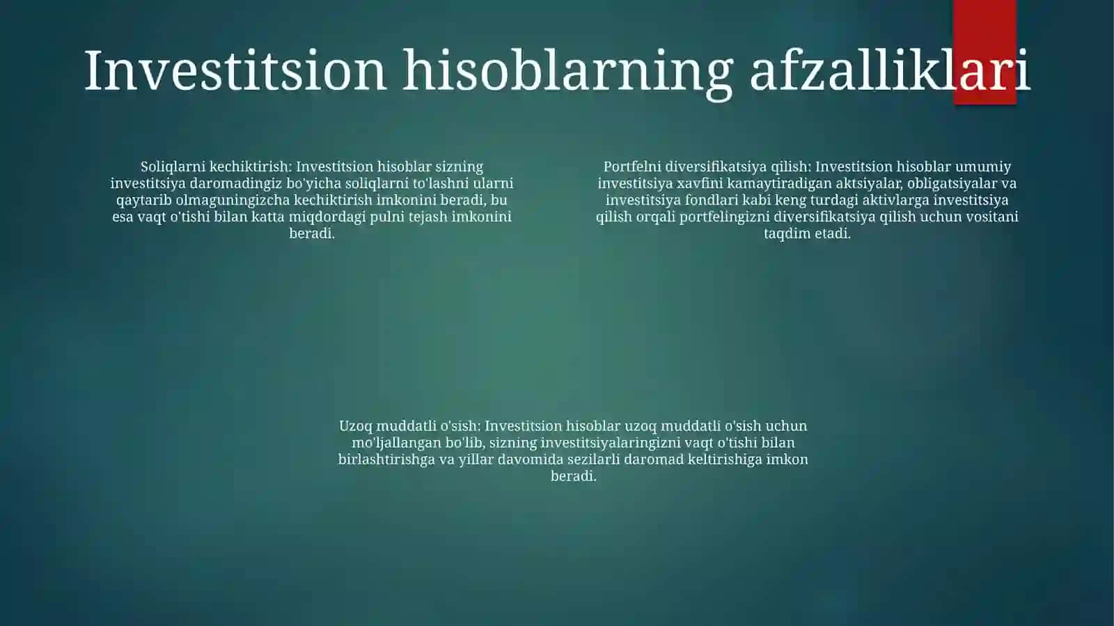 Investitsiyalar Hisobi 3