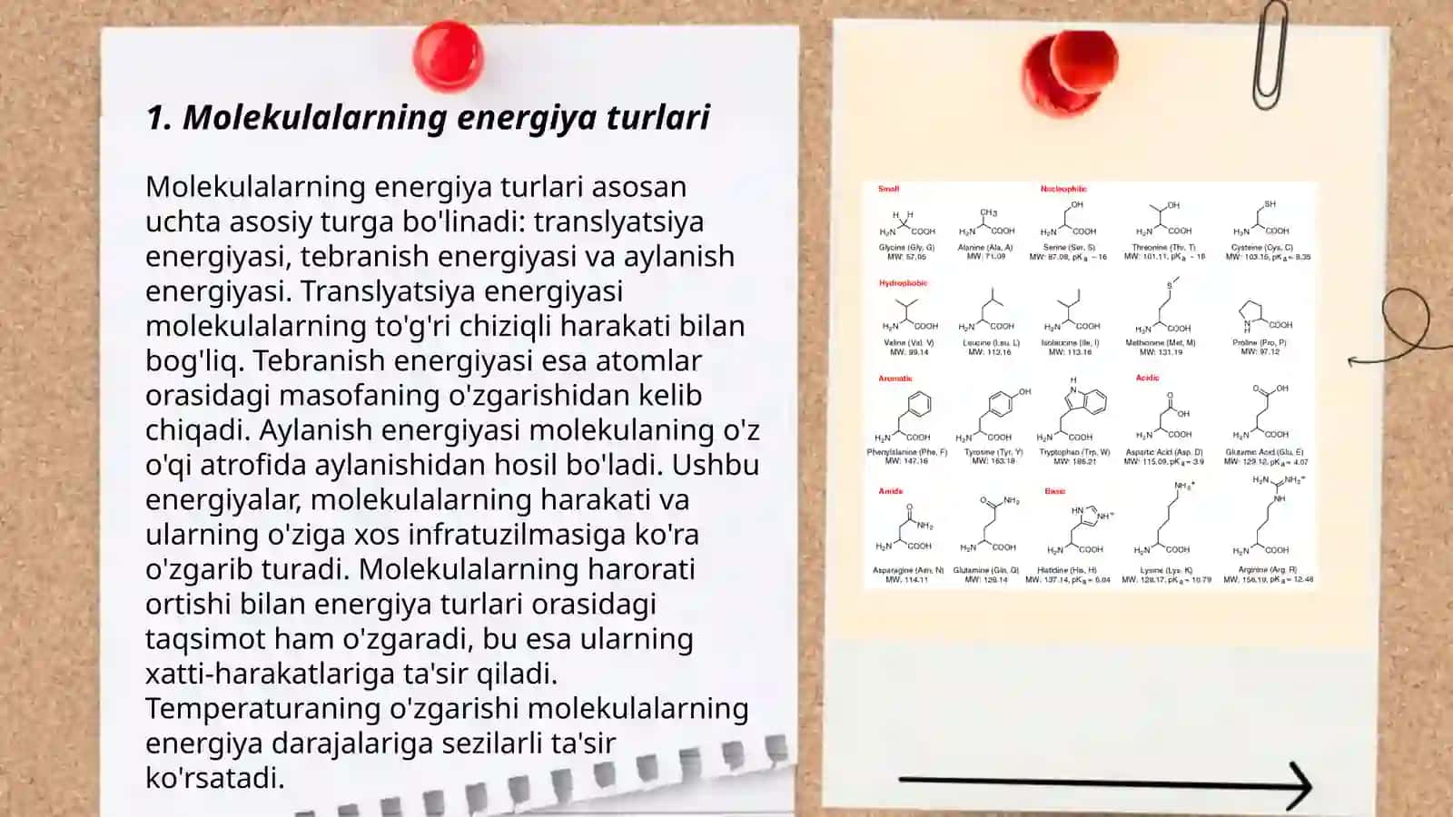 Molekulalarning energiyasi, molekulaning fazoviy tuzilishi 3