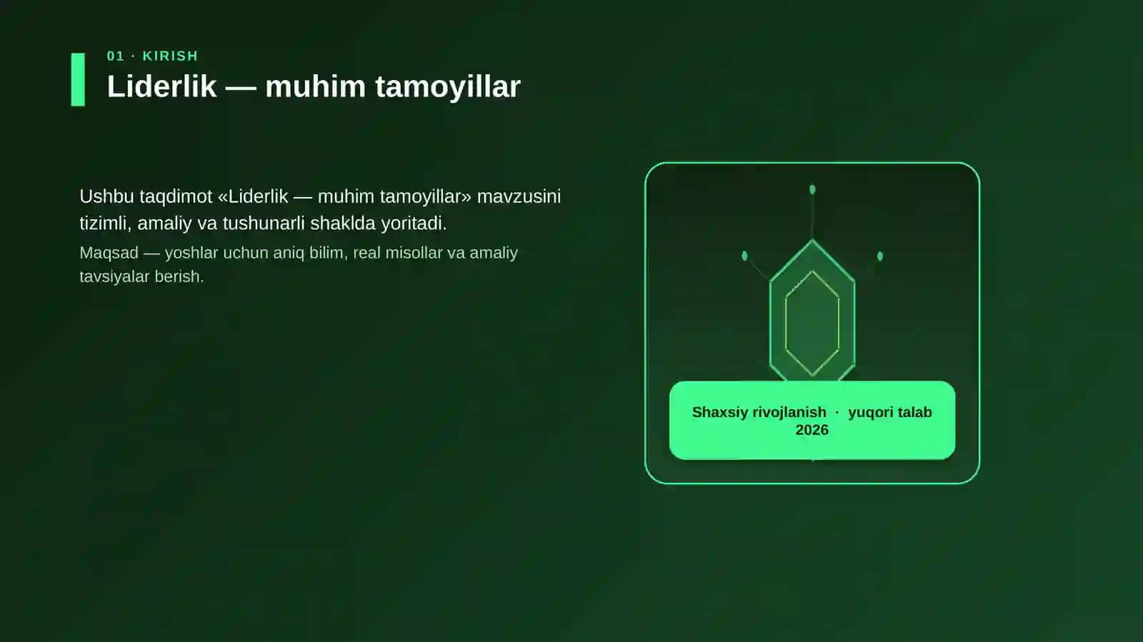 Liderlik — muhim tamoyillar 3