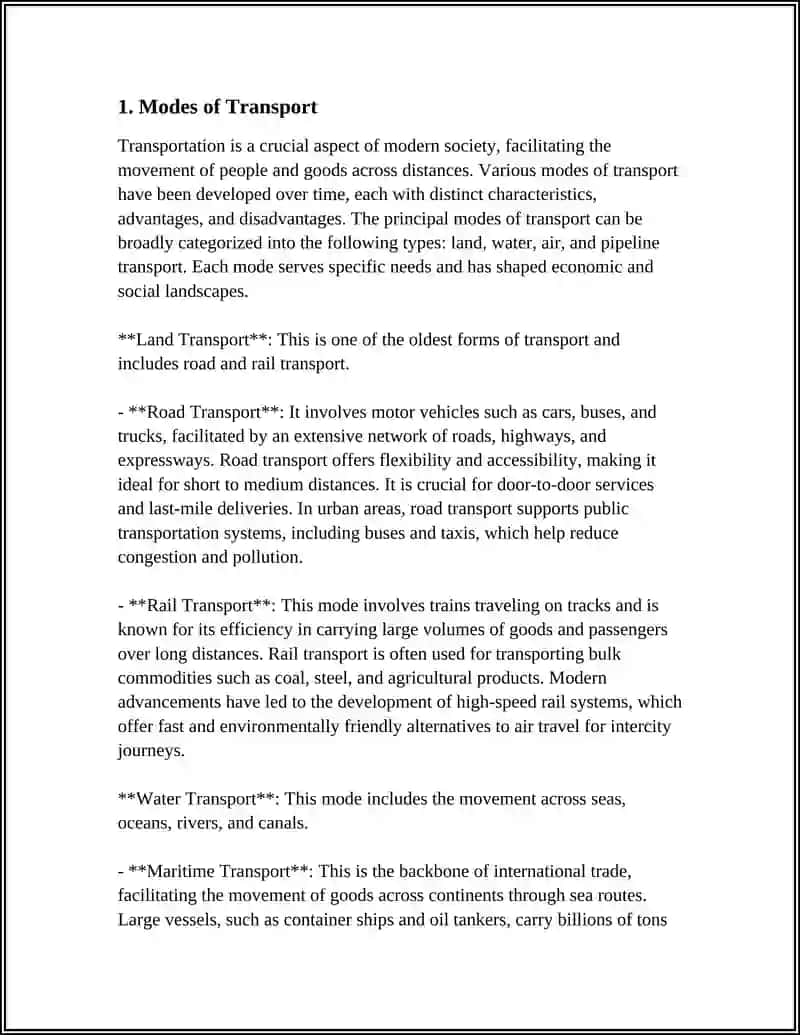 Referat Theme: TRANSPORT 3